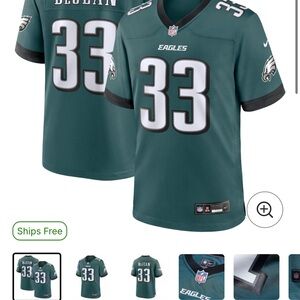 Men's Eagles Green Football Jersey